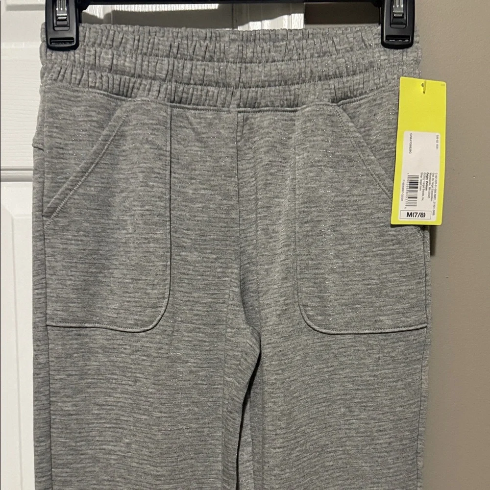 All in Motion Cozy Gray Joggers Girls Medium 7/8 NWT